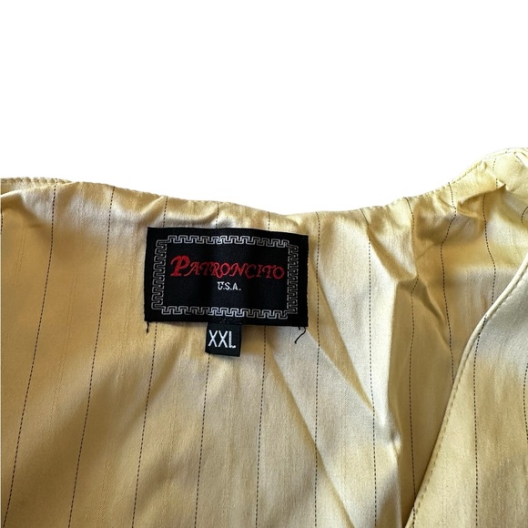PATRONCITO VINTAGE MENS YELLOW VEST SZ XXL - Picture 6 of 7